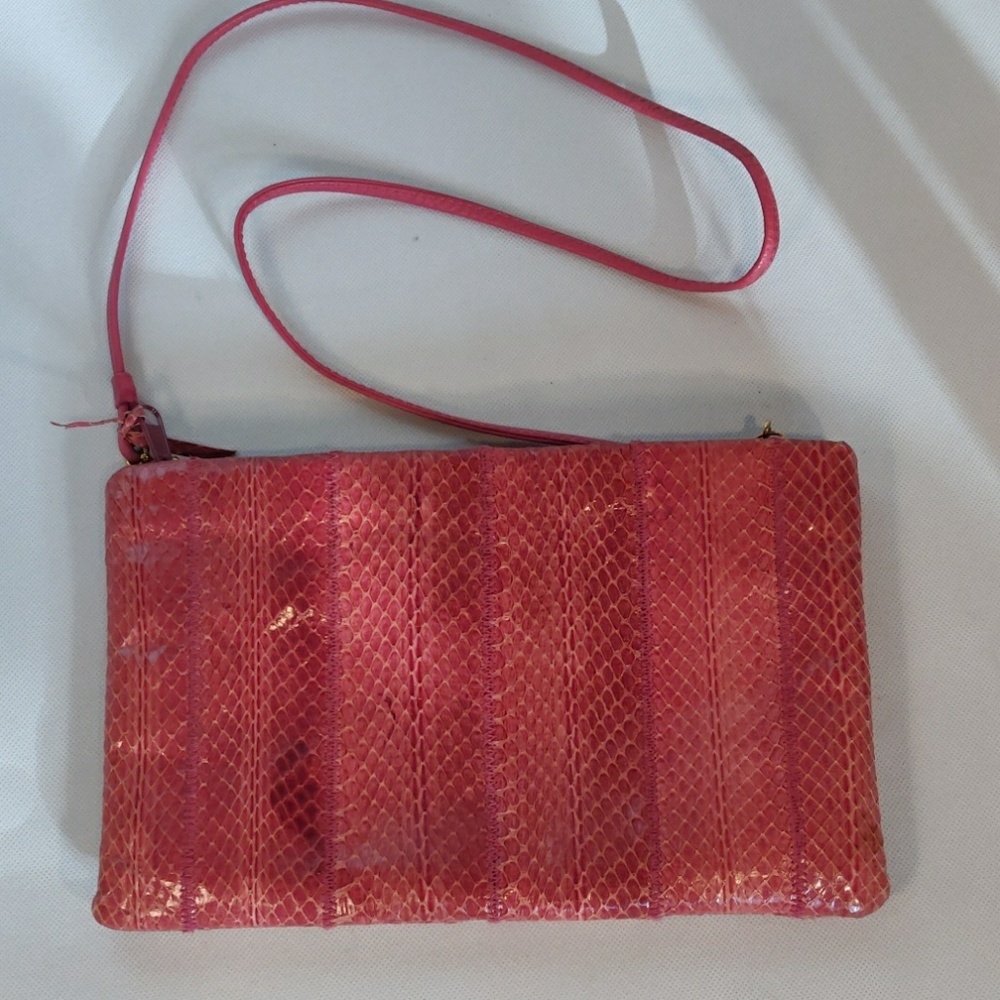 Hot Pink Vintage Snakeskin Bag